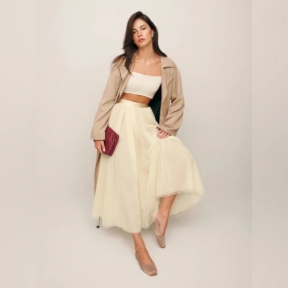 Reformation Dresses & Skirts - NWT Reformation Prisca Skirt Size XS Ivory